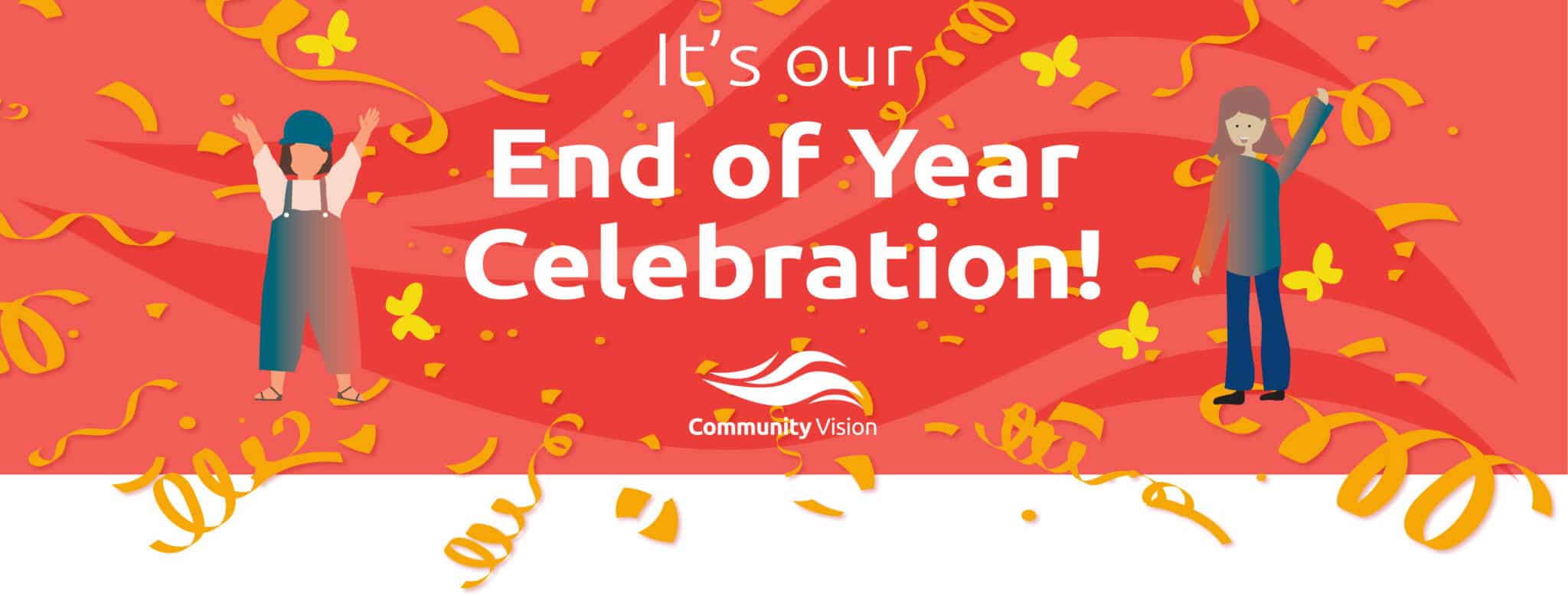 Community Vision End of Year Celebration Website Banner